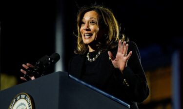 Vice President Kamala Harris speaks during a campaign rally in Pittsburgh