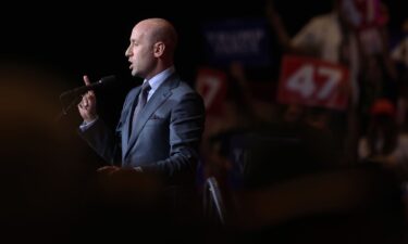 Stephen Miller speaks during a campaign rally at the Grand Sierra Resort and Casino on October 11