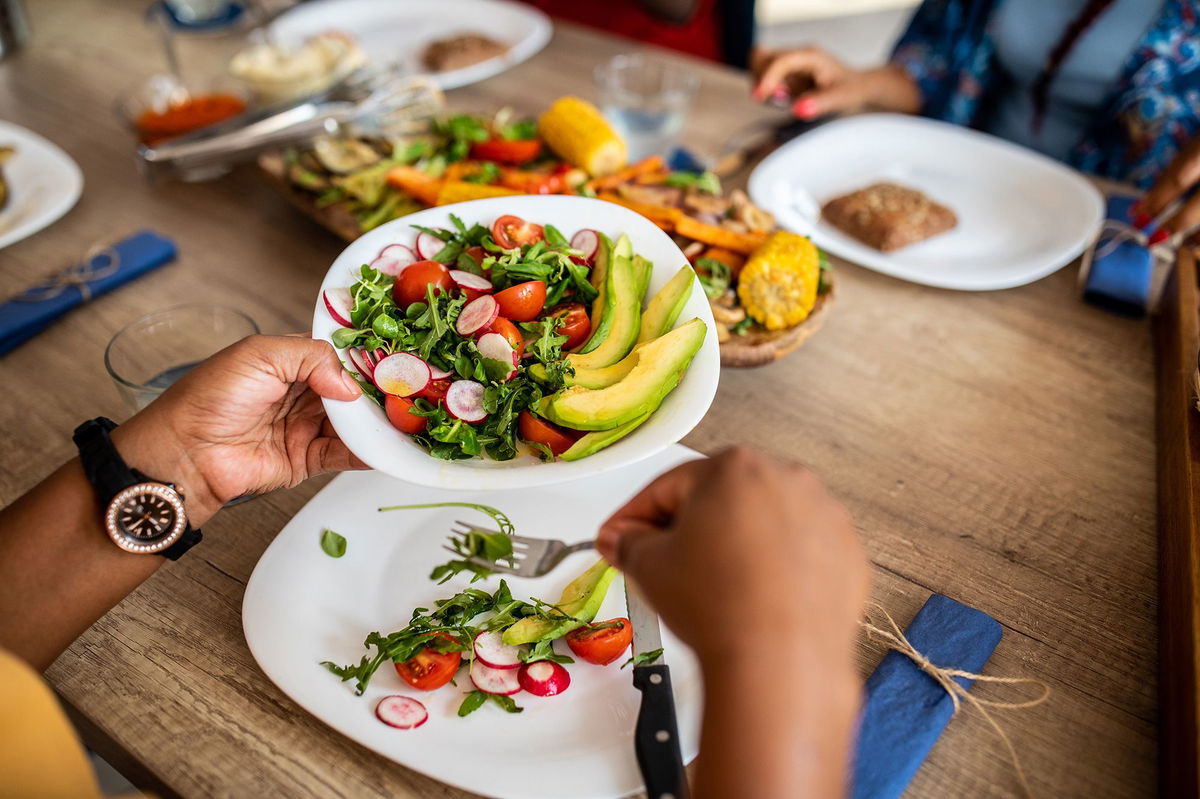 <i>miodrag ignjatovic/E+/Getty Images via CNN Newsource</i><br/>Avoiding ultraprocessed foods and eating more fruits and vegetables such as a fresh salad is one way to combat the risk of developing diabetes.