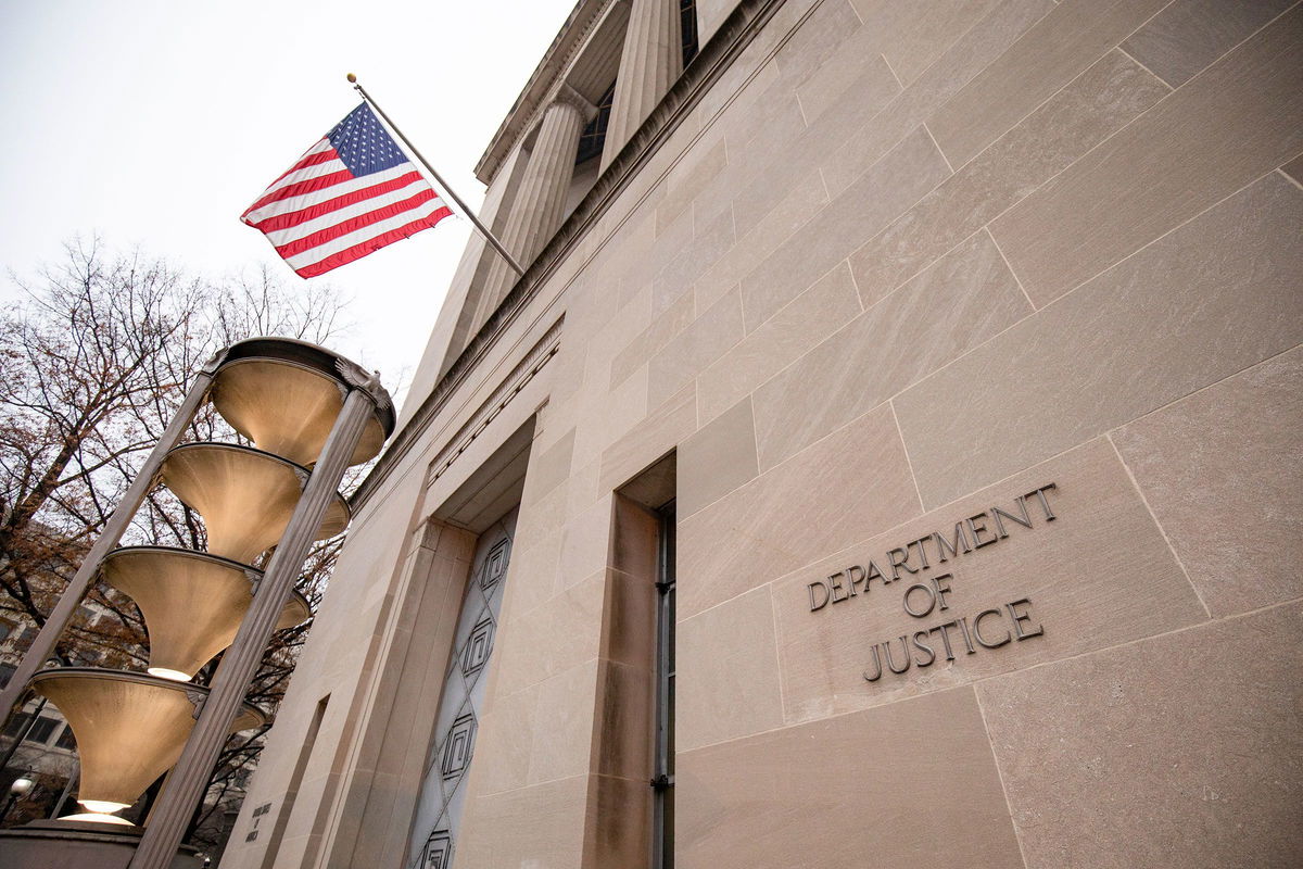 <i>Samuel Corum/Getty Images via CNN Newsource</i><br/>The Justice Department building on a foggy morning in December 2019 in Washington