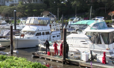 santa cruz harbor, damage, high surf