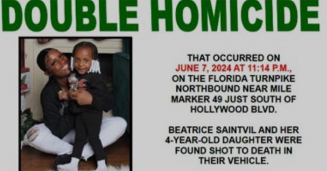 <i>WFOR via CNN Newsource</i><br/>The Broward Sheriff's Office announced the arrests of two men in the June double homicide of a mother and her 4-year-old daughter on the Florida Turnpike