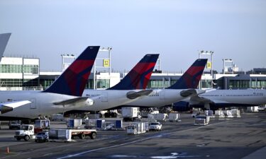 Delta Air Lines planes stand at their terminal in New York's John F. Kennedy International Airport. The 57-year-old Russian woman who stowed away on a Delta Air Lines flight from New York to Paris last week is set to return to the United States