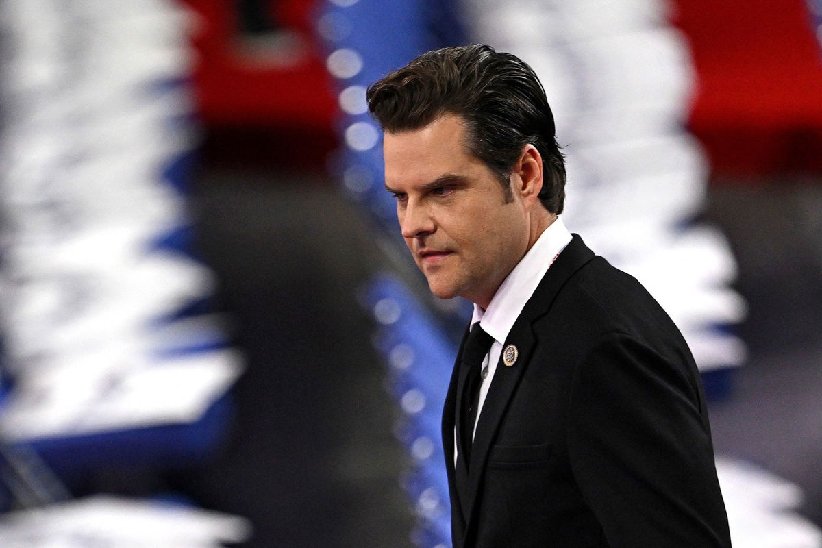 <i>Patrick T. FallonAFP/Getty Images/File via CNN Newsource</i><br/>Then-Rep. Matt Gaetz attends the 2024 Republican National Convention in Milwaukee