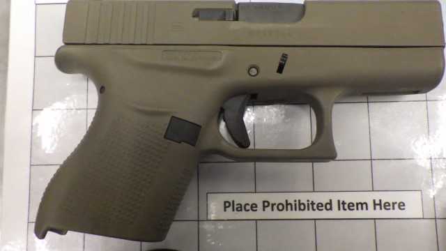 <i>TSA via CNN Newsource</i><br/>Another gun has been confiscated at the Pittsburgh International Airport