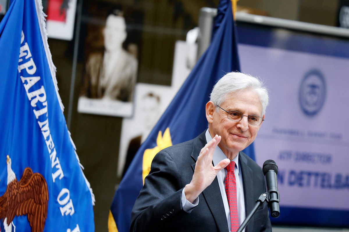 <i>Anna Moneymaker/Getty Images via CNN Newsource</i><br/>US Attorney General Merrick Garland speaks at the ATF headquarters on January 10 in Washington