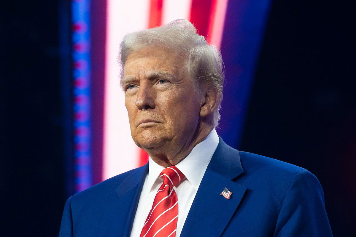 <i>Rebecca Noble/Getty Images/File via CNN Newsource</i><br/>President-elect Donald Trump looks on during Turning Point USA's AmericaFest at the Phoenix Convention Center on December 22