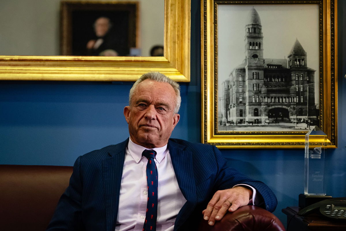 <i>Jon Cherry/Getty Images via CNN Newsource</i><br/>President-elect Donald Trump's nominee to be Secretary of Health and Human Services Robert Kennedy Jr. sits in a meeting with Sen. John Cornyn on Capitol Hill on January 9 in Washington