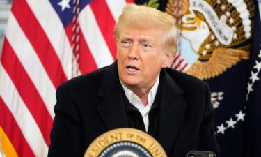 President Donald Trump is briefed on the effects of Hurricane Helene in Fletcher