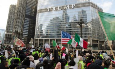 Protesters gather for a rally and march to Trump Tower