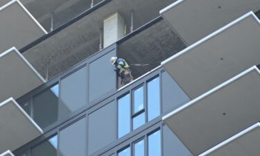 Construction workers were at a high-rise located at West B and Union Street in Downtown San Diego on April 14