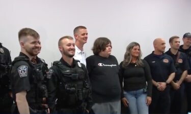 A Hamilton family is praising a man who got to their son just in time to get him lifesaving help