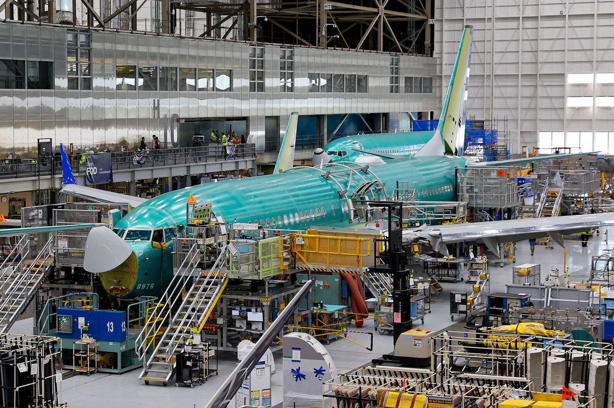<i>Jennifer Buchanan/Pool/Reuters via CNN Newsource</i><br/>Boeing 737 MAX aircraft are assembled at the company’s plant in Renton