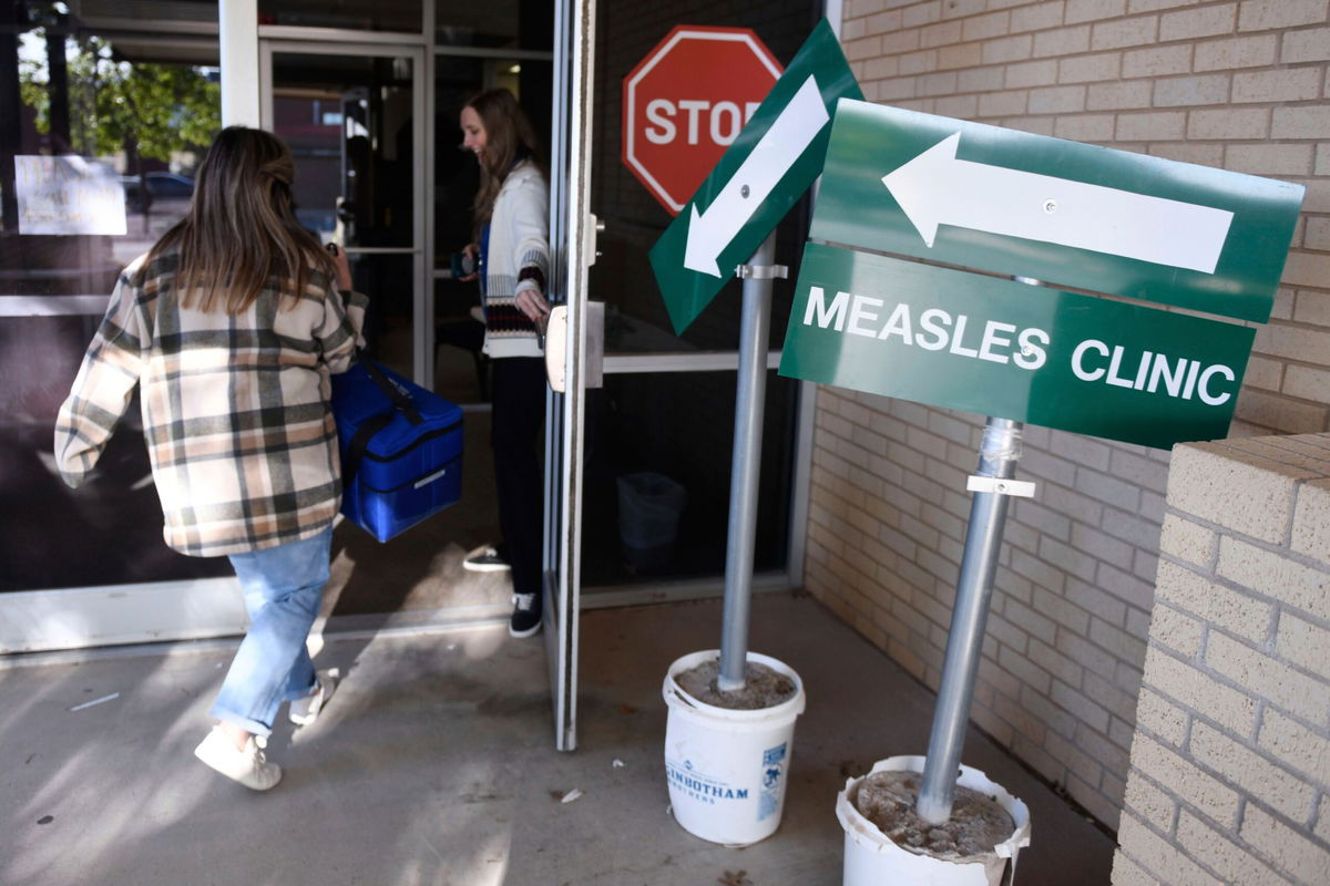 <i>Annie Rice/AP via CNN Newsource</i><br/>Doses of the measles