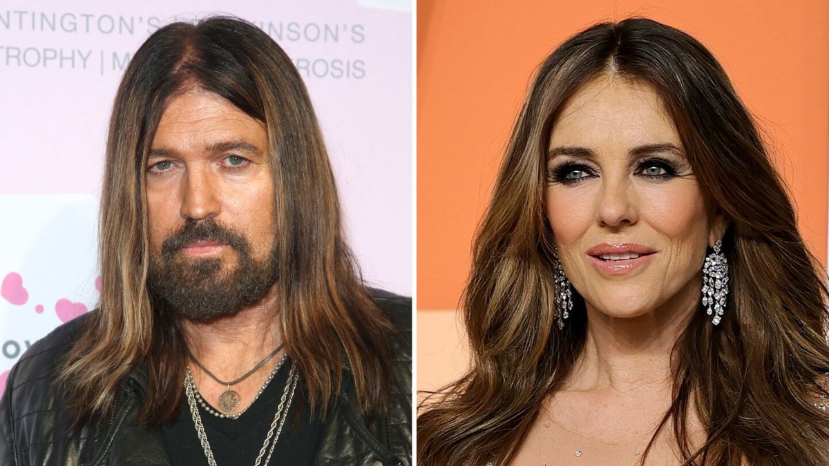 <i>Gabe Ginsberg/Getty Images; Dia Dipasupil/FilmMagic/Getty Images via CNN Newsource</i><br/>Billy Ray Cyrus and Elizabeth Hurley.