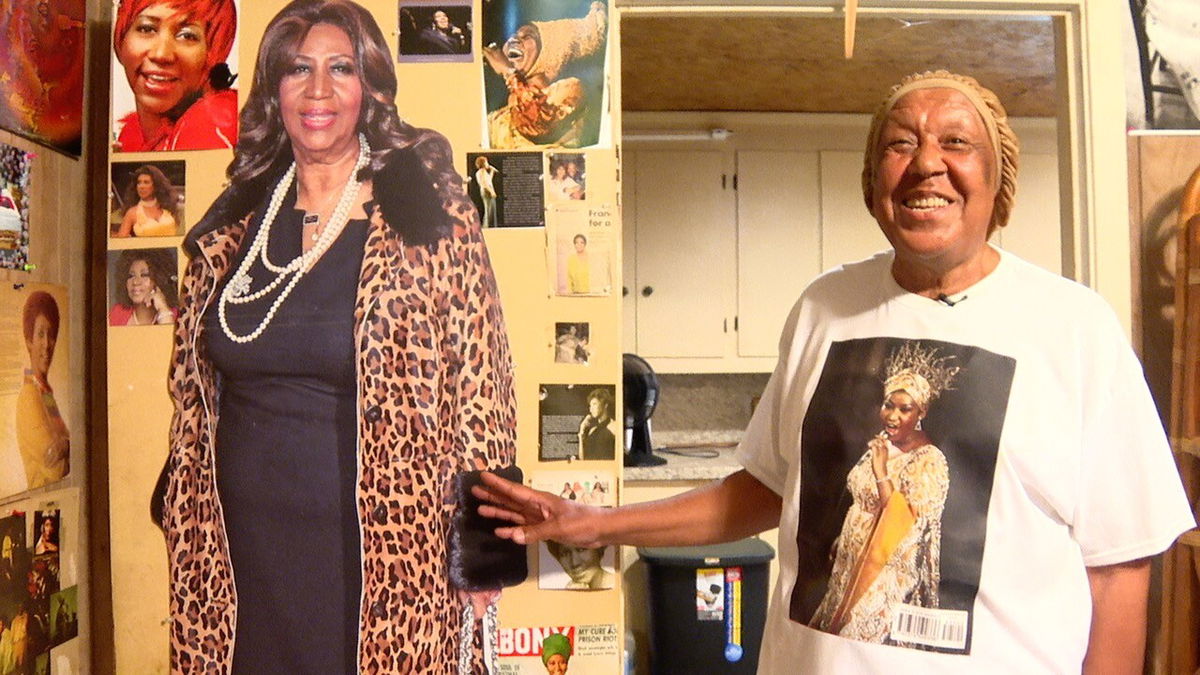 <i>KATC via CNN Newsource</i><br/>Pip has spent much of his life collecting everything he can tied to Aretha Franklin. His bedroom is packed with records