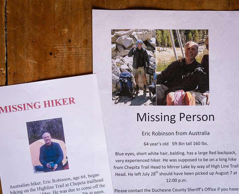 <i>KSL/KSL Podcasts/Dave Cawley via CNN Newsource</i><br/>Eric Robinson’s friends and family spread these missing persons fliers after he failed to return from a hike on the Uinta Highline Trail during the summer of 2011.