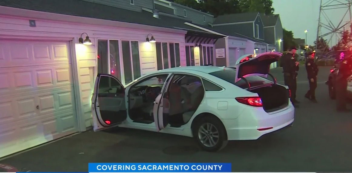 <i>KOVR via CNN Newsource</i><br/>A chase ended with a car hitting an apartment near Sacramento early May 20. Sacramento County Sheriff's Office deputies say they started chasing a suspect near Gerber and Power Inn roads around 5 a.m.