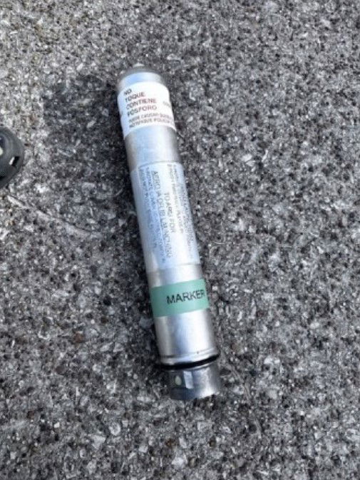 <i>U.S. Coast Guard/WBBM via CNN Newsource</i><br/>The Coast Guard said three live phosphorus pyrotechnics from the exercise in Milwaukee are still out there. Anyone who finds a silver-colored cylinder on the beach should call 911