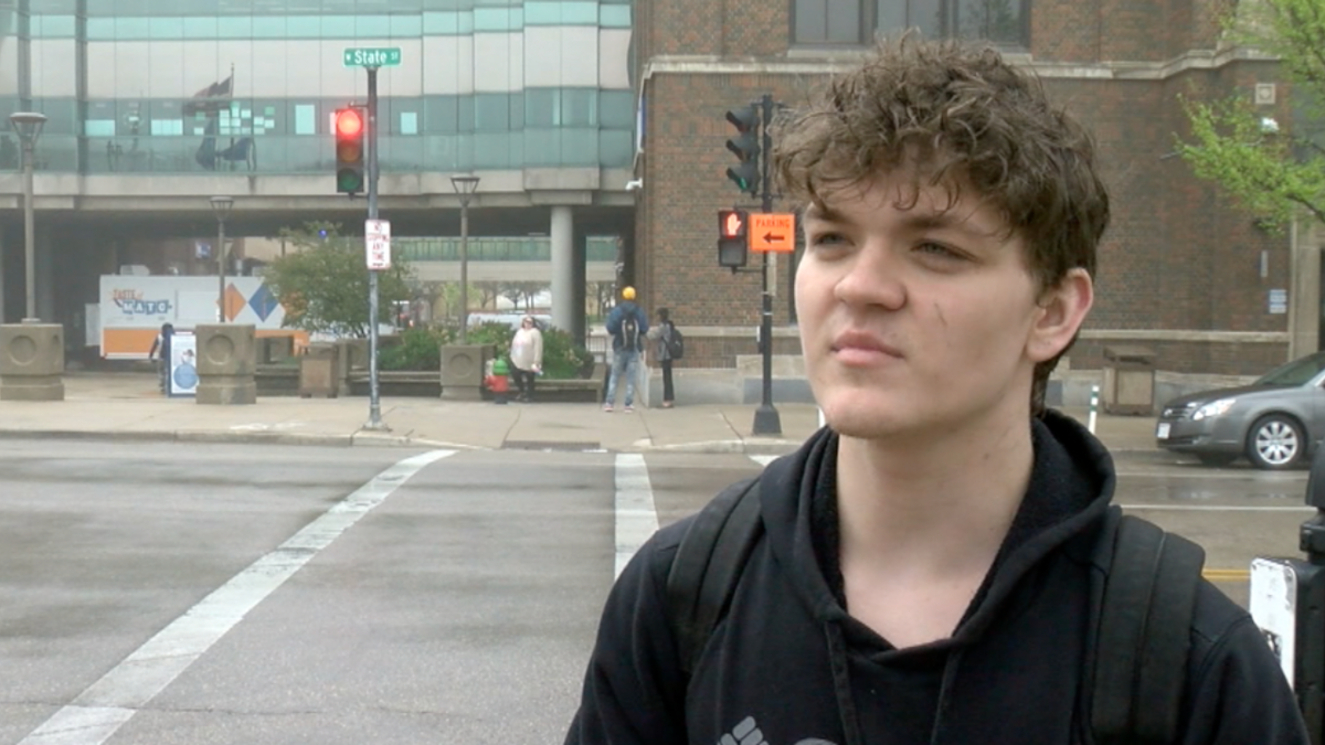 <i>WTMJ via CNN Newsource</i><br/>Milwaukee police and fire crews respond to a fire near 7th and State.