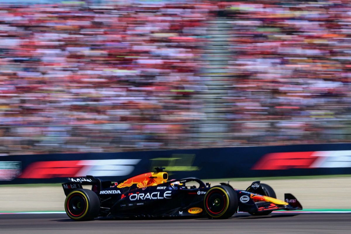 <i>Marco Bertorello/AFP via Getty Images via CNN Newsource</i><br/>Max Verstappen won the Emilia-Romagna Grand Prix.