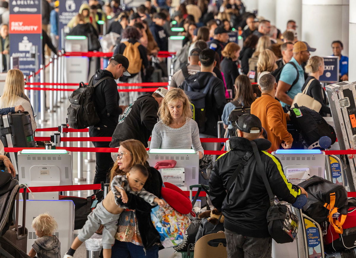 <i>David Dee Delgado/Reuters via CNN Newsource</i><br/>An operations center at Newark Liberty International Airport in Newark