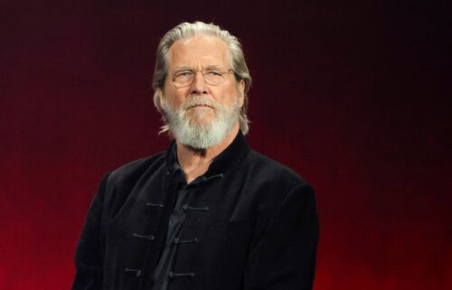 Jeff Bridges promotes the upcoming film "Tron: Ares" at the Disney presentation during CinemaCon on April 3 in Las Vegas.