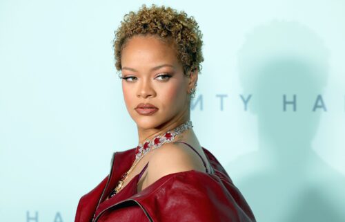Rihanna at the Rihanna x Fenty Hair Los Angeles Launch Party in Los Angeles in 2024.