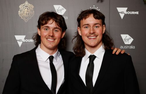 The Shepmates pose for a photo during the 2022 Brownlow Medal at Crown Palladium on September 18