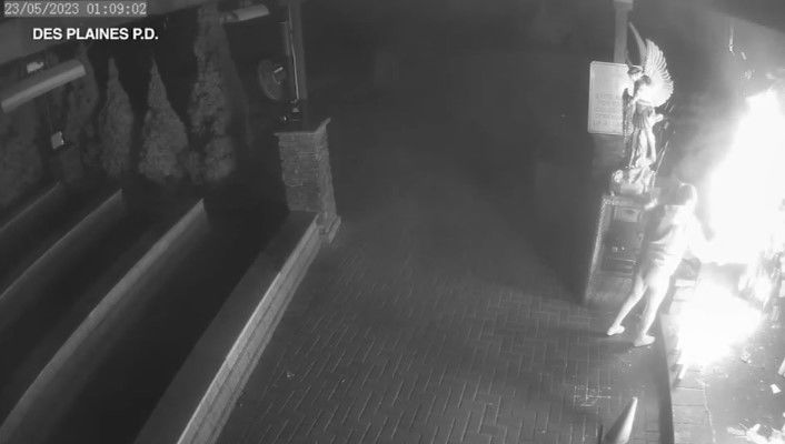 <i>Des Plaines PD/WLS via CNN Newsource</i><br/>A woman charged with intentionally setting a fire at the Shrine of Our Lady of Guadalupe has pleaded guilty.