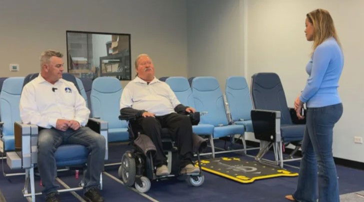 <i>KCNC via CNN Newsource</i><br/>New airline seats from a lab in Golden could change the way people travel by plane.
