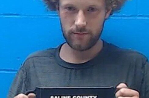 John Hopper was charged with several felonies in Saline County on Tuesday after he was found with several weapons in a shopping cart.
