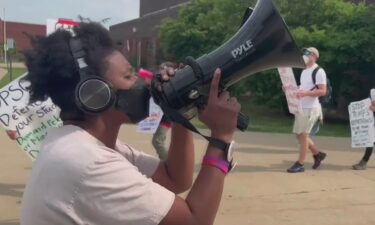 Protestors on Tuesday gathered outside of a Detroit Public Schools Community District meeting after a high school student was detained last month and now faces deportation.