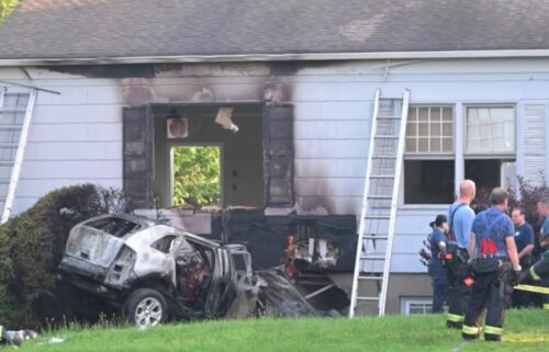 One person died when a car crashed into the Quaker Meeting House in Manhasset early June 19.