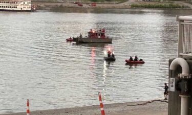 Officials say that they are continuing to search for a motorcyclist who was ejected into the Ohio River after a crash on the Taylor Southgate Bridge on June 28 evening.