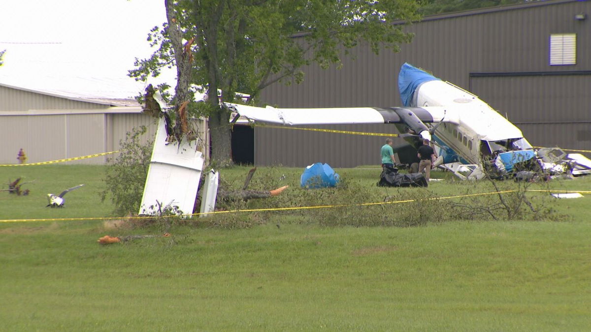 <i>Nathan Sharkey/WTVF via CNN Newsource</i><br/>The plane came just a few feet from hitting the Beechcraft Heritage Museum in Tullahoma.