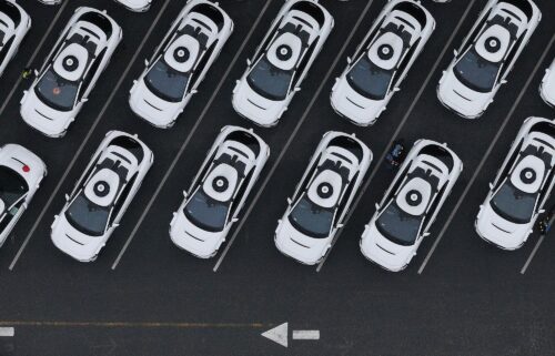 In an aerial view