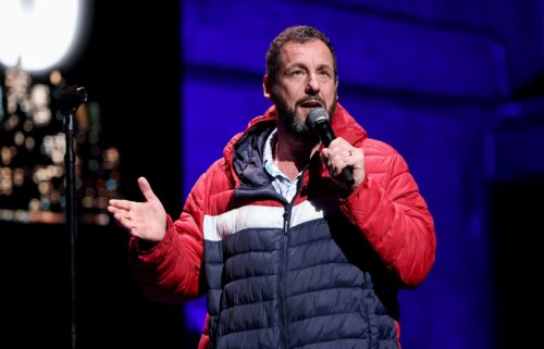 Adam Sandler on stage in New York City in March.