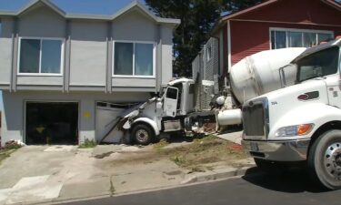 A cement truck crashed into a home in Daly City on Friday. The home next door was also damaged. They say the damage left them without gas or heat