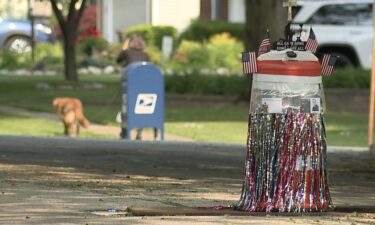 Sinkhole cover decorations for Memorial Day