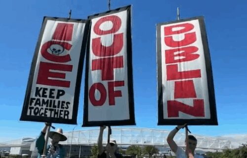 Hundreds showed up on July 19 to protest the possible reopening of a former women's prison in Dublin with a disturbing and notorious history.