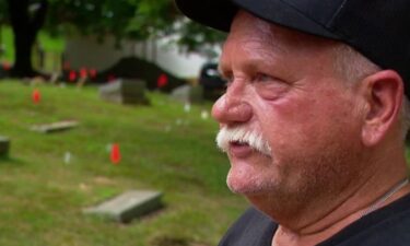 Terry Miller stands at the site of the historic Whitson Cemetery