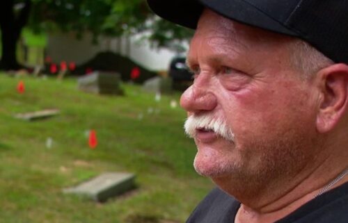 Terry Miller stands at the site of the historic Whitson Cemetery