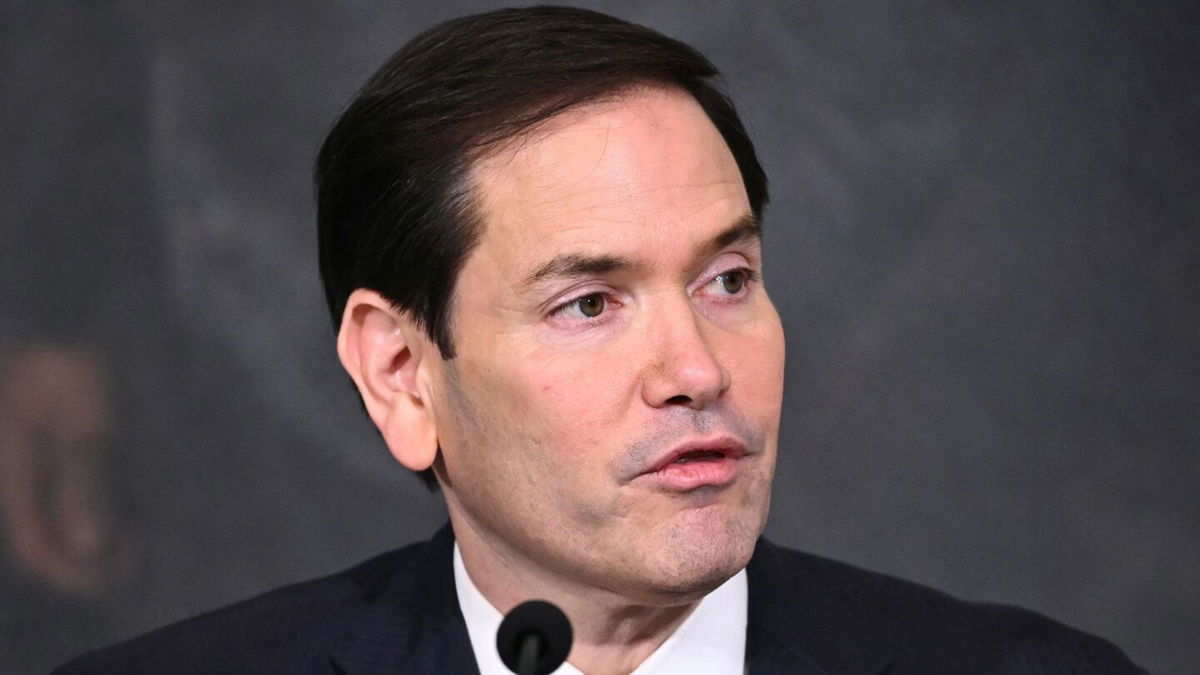 <i>Mandel Ngan/AFP via Getty Images via CNN Newsource</i><br/>US Secretary of State Marco Rubio speaks during a peace agreement signing ceremony between Foreign Minister Thérèse Kayikwamba Wagner and Foreign Minister Olivier Nduhungirehe in the Treaty Room of the State Department in Washington