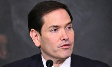 US Secretary of State Marco Rubio speaks during a peace agreement signing ceremony between Foreign Minister Thérèse Kayikwamba Wagner and Foreign Minister Olivier Nduhungirehe in the Treaty Room of the State Department in Washington