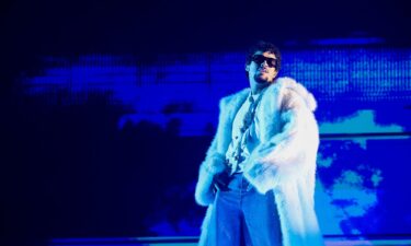 Bad Bunny performs in March at the iHeartRadio Music Awards in Los Angeles. His residency in Puerto Rico begins Friday.