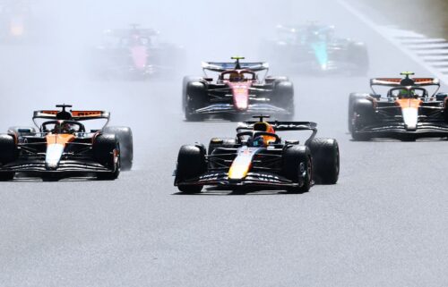 Heavy rain wreaked havoc at Silverstone for much of the race.
