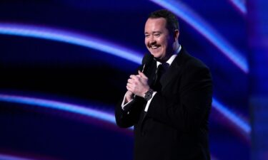 Shane Gillis speaks at the ESPY Awards at the Dolby Theatre in Los Angeles on July 16.