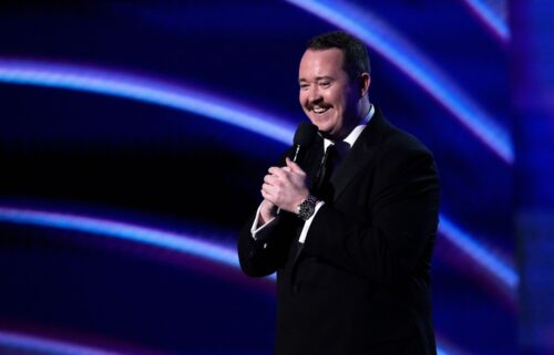 Shane Gillis speaks at the ESPY Awards at the Dolby Theatre in Los Angeles on July 16.