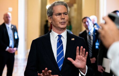 Treasury Secretary Scott Bessent speaks to reporters in the Capitol on June 27 in Washington